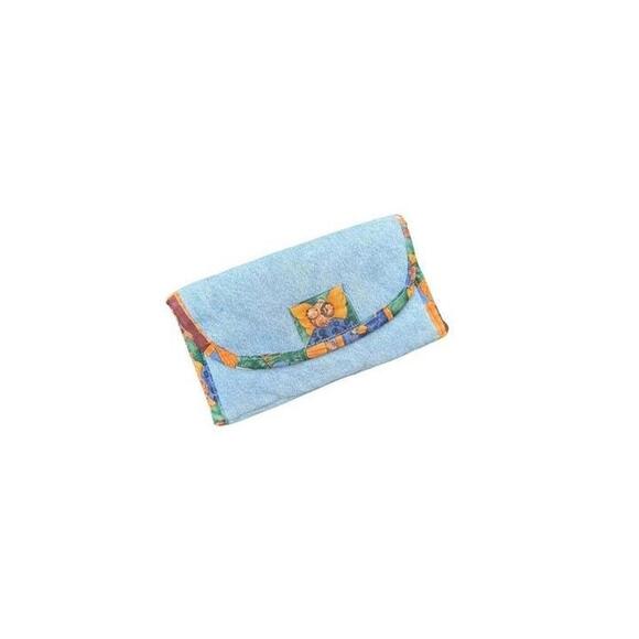 The cutest bear themed cloth/denim wallet with velcro closure! - Picture 1 of 8